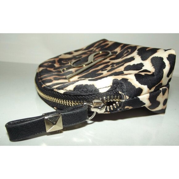 Victoria's Secret Makeup Case animal print Cosmetic Pouch zipper V.S. gold - Picture 5 of 9